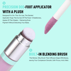 UCANBE close-up of oblique applicator placing precise color