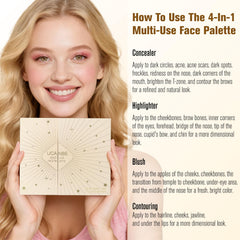 UCANBE applied on model cheeks showing natural sculpt and glow benefit