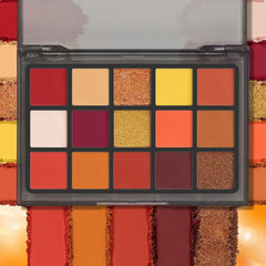 UCANBE applied on model demonstrating bold orange and sunset contrast