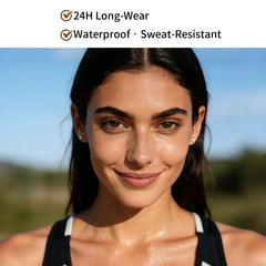 UCANBE before and after half-face comparison showing natural concealing effect