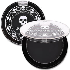 UCANBE black cream jar front view showing rich pigment and coverage benefit