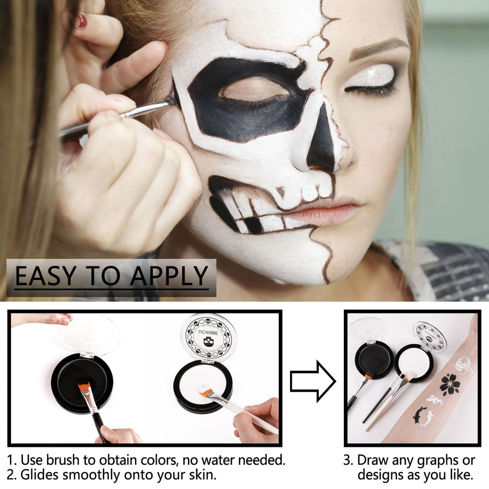 UCANBE black greasepaint texture showing deep pigmentation