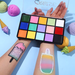 UCANBE brush with palette to show size and travel-friendly scale advantage
