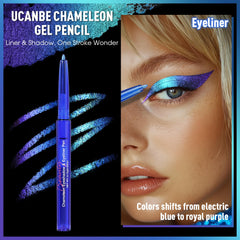 UCANBE swatches on arm showing multichrome shift and sparkle