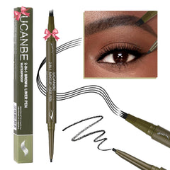 UCANBE dual-ended eyebrow pen front view showing compact design and dual tips for convenience