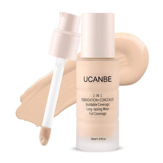UCANBE front packaging showing pump and shade, ideal for compact kits