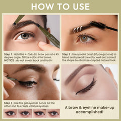 UCANBE product in use filling brows for fuller, natural-looking arches