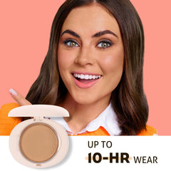 UCANBE lifestyle travel shot showing compact used for face-refresh benefits