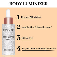 UCANBE dropper releasing liquid texture to demonstrate smooth application