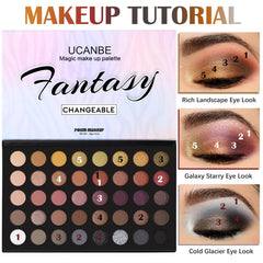 UCANBE packaging label detail emphasizing shade variety and ingredients