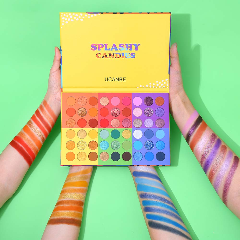 UCANBE palette held in hand showing compact size and travel convenience