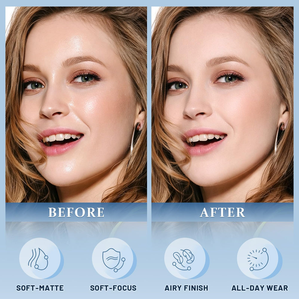 UCANBE close-up powder texture, highlighting micro-fine finish for smooth skin benefit