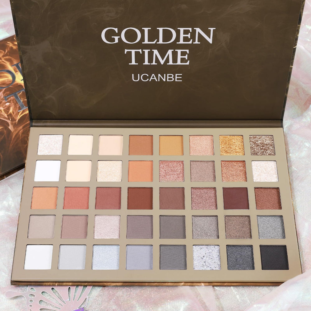 UCANBE palette held in hand showing pan size and travel convenience benefit
