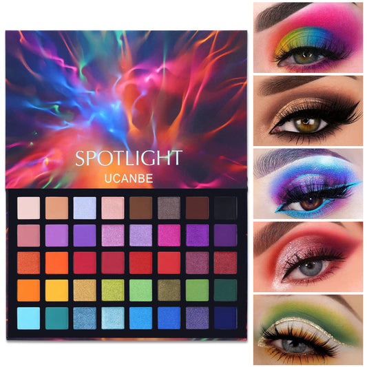 UCANBE open palette front view shows 40 shades for versatile looks