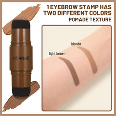 UCANBE reusable eyebrow stencils spread showing shape options for tailored brows