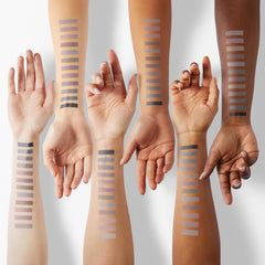 UCANBE swatches on arm demonstrating true-to-pan pigment and blendability