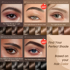 UCANBE brows in humid outdoor setting showing water-resistant hold