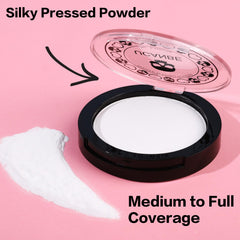 UCANBE powder applied on model creating matte white base benefit
