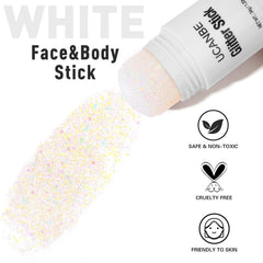 UCANBE close-up chunky glitter pieces showcasing multi-color sparkle benefit