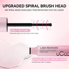 uCoolMe in-use application on lashes showing safe, controlled adhesive removal