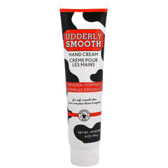 Udderly Smooth label closeup showing product name and light-scent feature