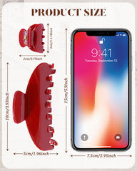 Ufgin red acetate large clip close-up showing secure hold benefit