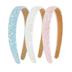 Uintoon front packaging showing three glitter headbands and bright colors