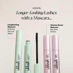 UKLASH ingredients label detail indicating peptide-powered, clean formula