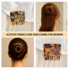 UKSKS tortoise shell comb detail, stylish neutral pattern for outfits