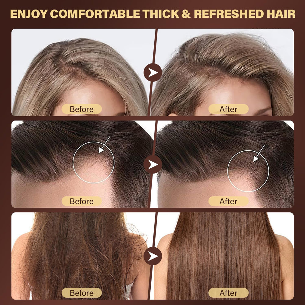 ulluxe applying scrub to wet hair demonstrating effective buildup removal