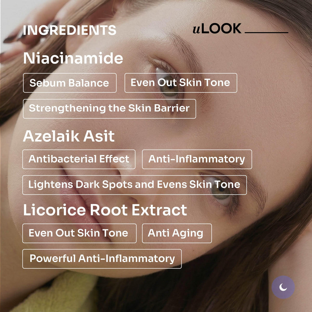 uLOOK serum being dispensed onto hand for easy application benefit
