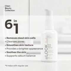 uLOOK close-up label highlighting acids and microbiome-friendly design