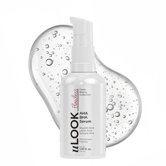 uLOOK front bottle and box showing clean packaging and key benefits