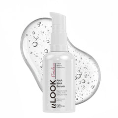 uLOOK front bottle and box showing clean packaging and key benefits