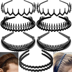ULTIMUTE front view of eight black headbands showing full pack and benefit organization
