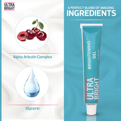 ULTRA BRIGHT open cap with gel texture demonstrating lightweight absorption