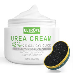 Ultrove on bathroom shelf lifestyle scene, suggests convenient daily foot care