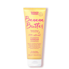 Umberto Giannini front bottle shot showing banana butter shampoo benefits