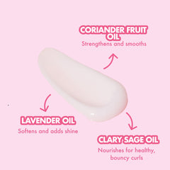 Umberto Giannini bottle next to Curl Jelly Wash to suggest paired routine