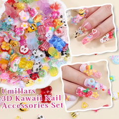 Umillars charm applied to a nail displaying cute detail and salon-quality finish