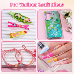 Customized phone case decorated with Umillars letters and pearls showing versatile use