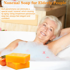 Umpeimvon bars on bathroom shelf promoting daily odor control