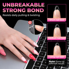 UNA GELLA translucent clear tip detail for customizable polish finishes
