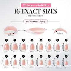 UNA GELLA almond French tip profile showing elegant silhouette benefit