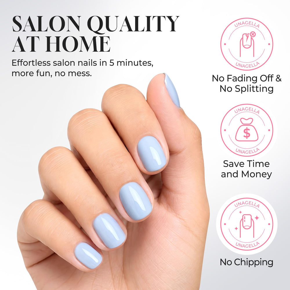 UNA GELLA application demonstration on finger illustrating easy at-home use