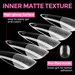 UNA GELLA clear tips ready to paint for custom color and design