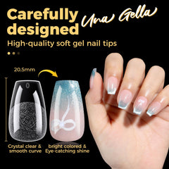 UNA GELLA box contents with organized tips to support multiple salon or home sets