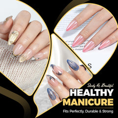 UNA GELLA close-up of clear soft gel tip showing flexibility advantage