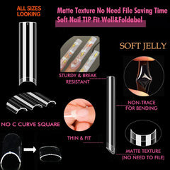 UNA GELLA clear tip surface detail highlighting smooth finish and true color display