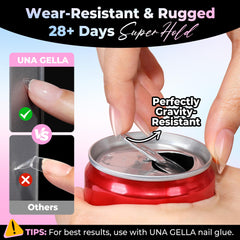 UNA GELLA clear surface ready for polish and easy color application